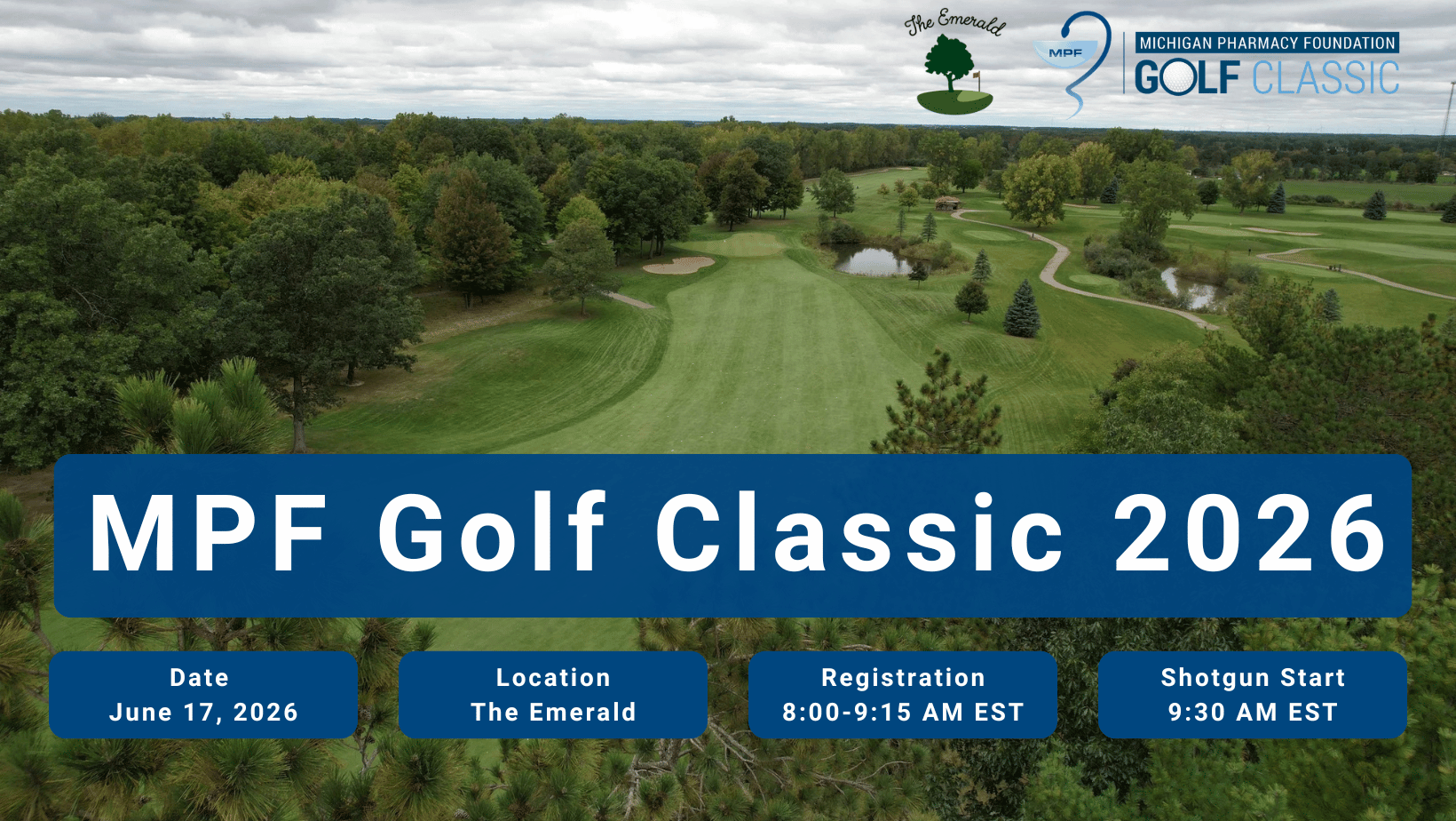 Michigan Pharmacy Foundation Golf Classic charity golf event at Timber Trace Golf Club, Pinckney, MI supporting Michigan Pharmacy Foundation