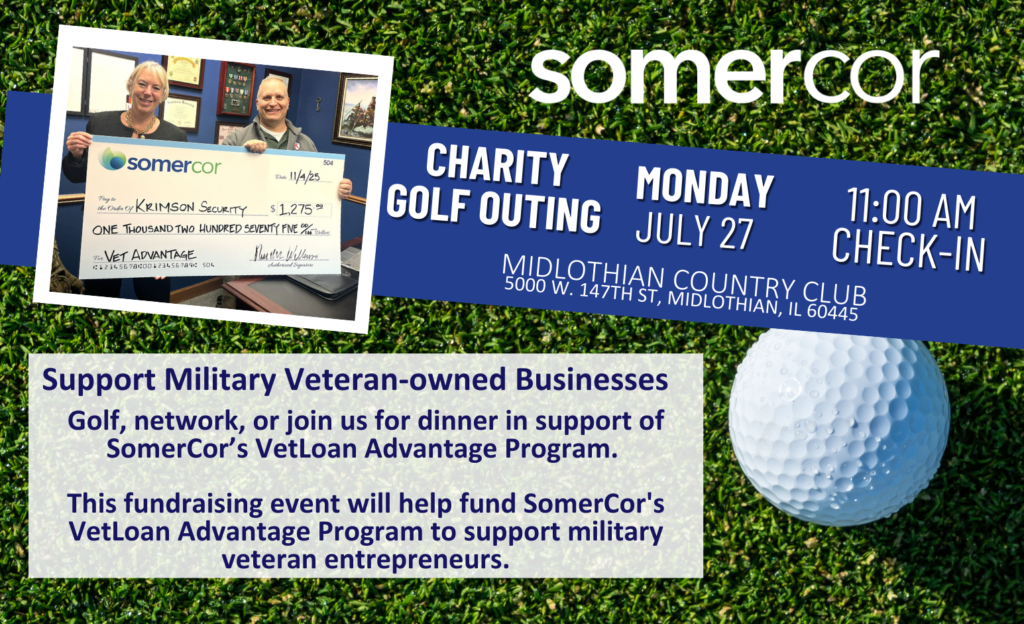 SomerCor VetLoan Advantage Charity Golf Outing charity golf event at Midlothian Country Club, Midlothian, IL supporting SomerCor